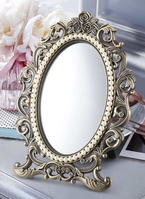 Bronze Vintage Style Makeup Mirror