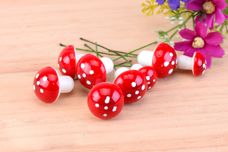 Foam Mini Mushroom Decor