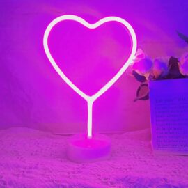 Heart LED Neon Lamp with Base