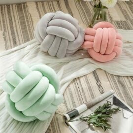 Knotted Round Soft Plushy Pillow