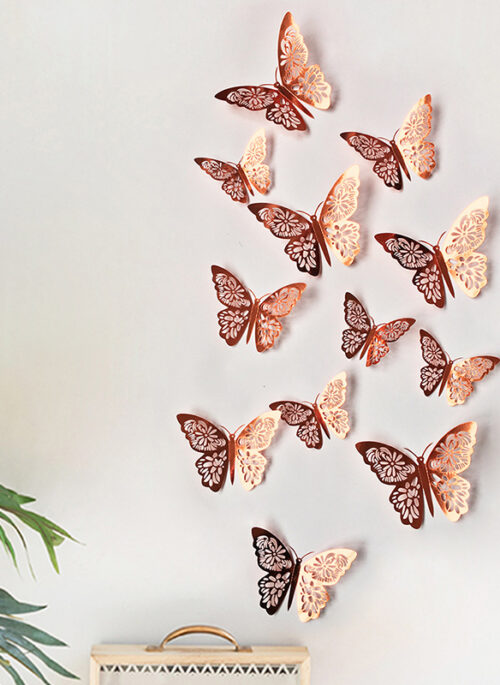 Metallic 3D Wall Butterfly Stickers