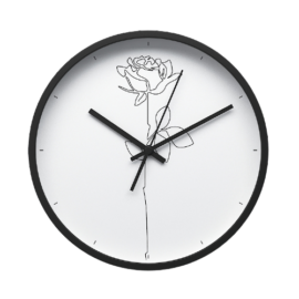 Rose Sketch Wall Clock