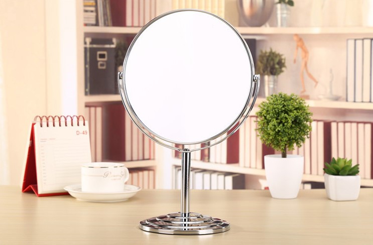 Silver Round Vanity Table Mirror