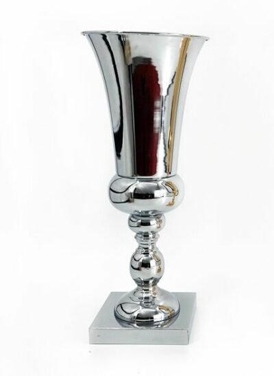 Silver Trophy-Shaped Flower Vase
