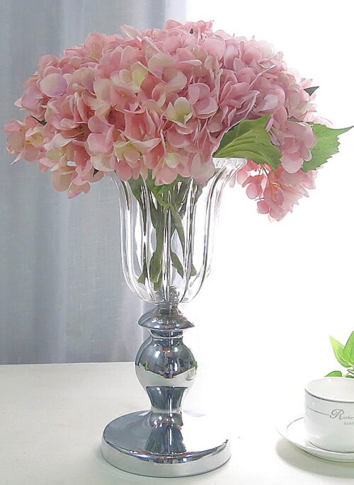 Silver and Glass Flower Vase