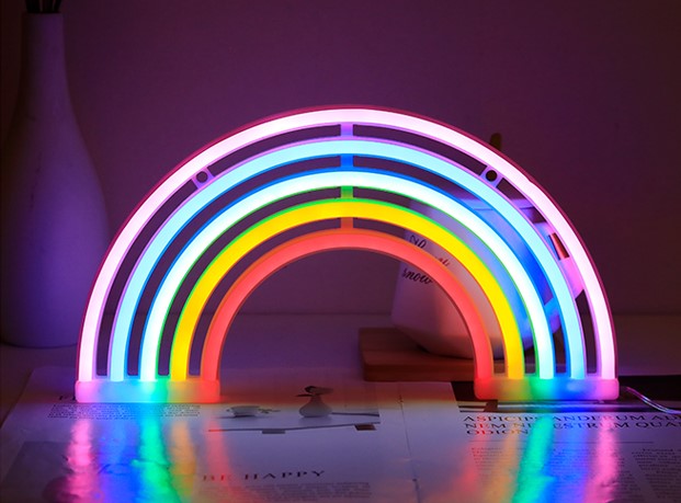 Wall Hanging LED Neon Rainbow Light