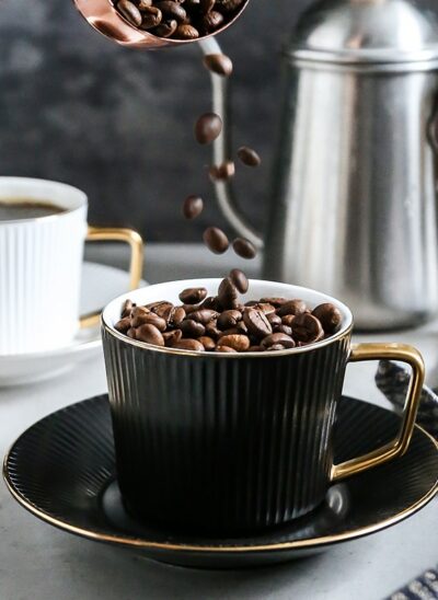 Black Corrugated Pattern Coffee Mug
