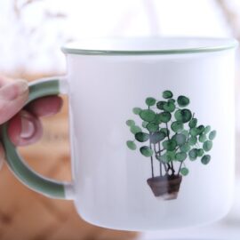 Ceramic Plant Print Mug