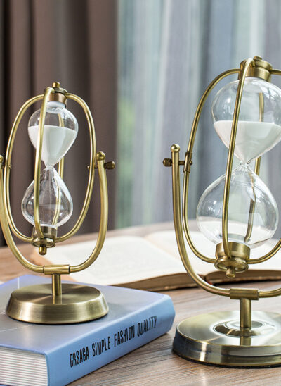 Bronze Rotating Hourglass