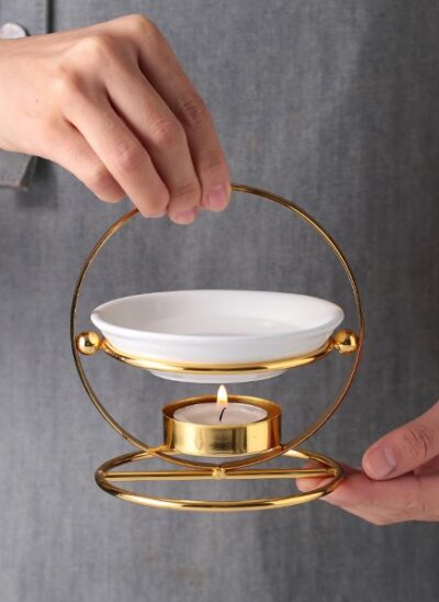 Gold Metal Essential Oil Burner