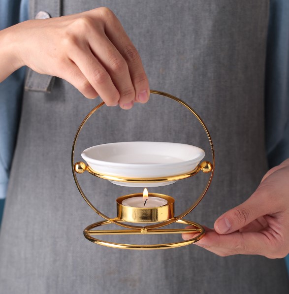 Gold Metal Essential Oil Burner