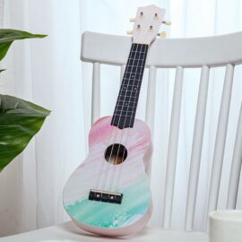 Ombre Pink and Teal Ukulele