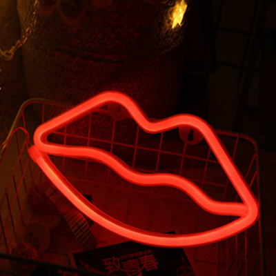 Red Lips Neon Light