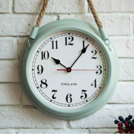 Sage Wall Clock with Hemp