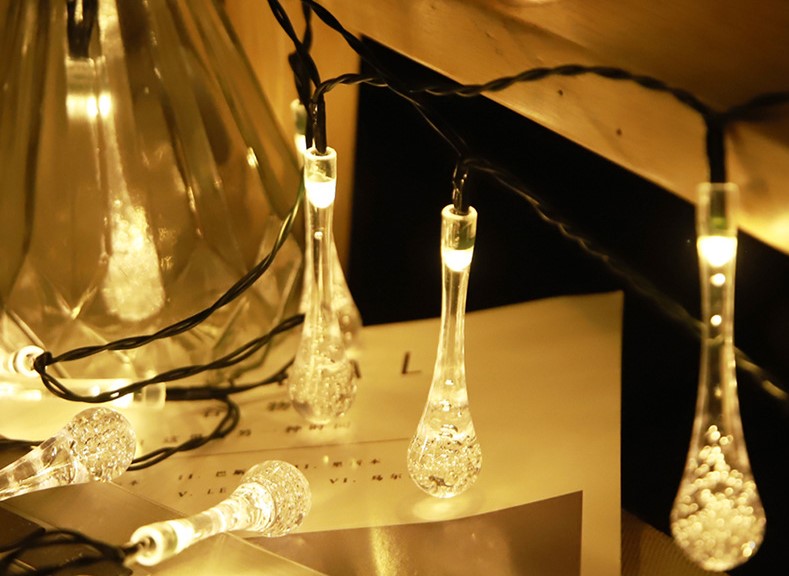 Waterdrop Solar Light String