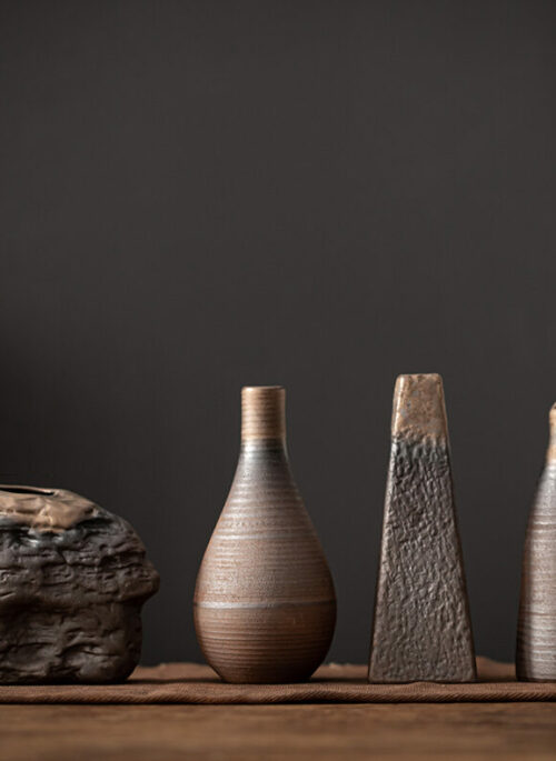 Antique Simulated Stoneware Vases