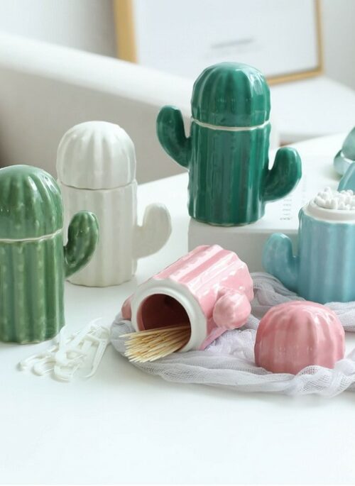 Ceramic Cactus Toothpick Holder