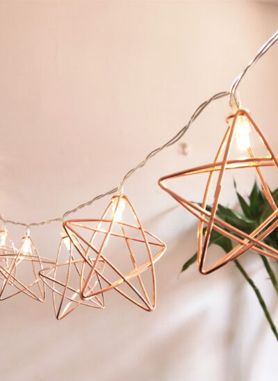 Copper Star Fairy String Lights