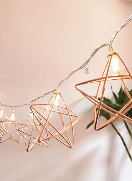 Copper Star Fairy String Lights