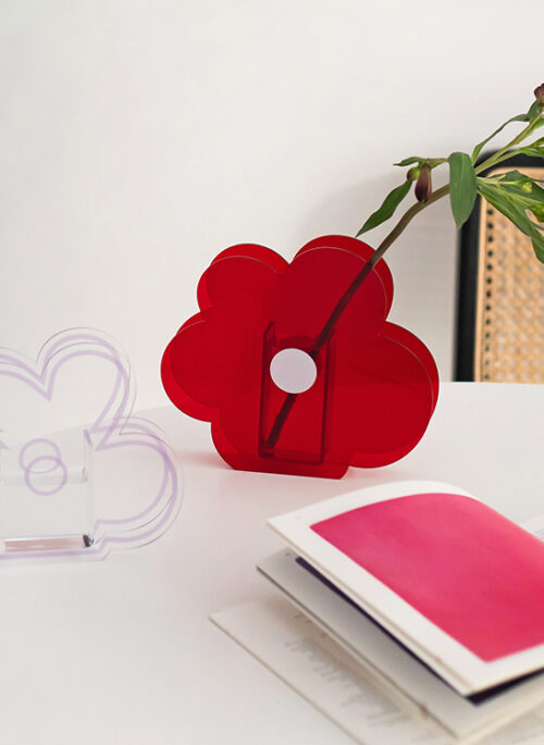 Flower-shaped Colored Acrylic Organizer
