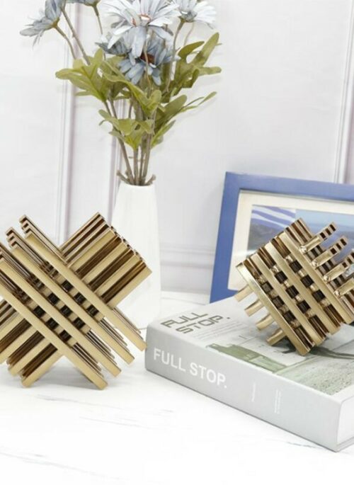 Gold Crisscross Decor