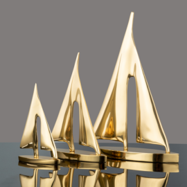 Gold Sailboat Figurine