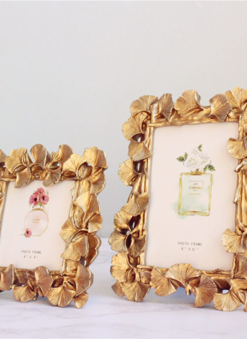 Golden Leaf Trimmed Border Picture Frame