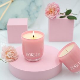 Pink Glass Aromatherapy Candle