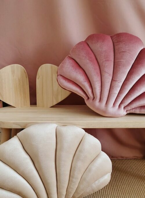 Plush Seashell Throw Pillow