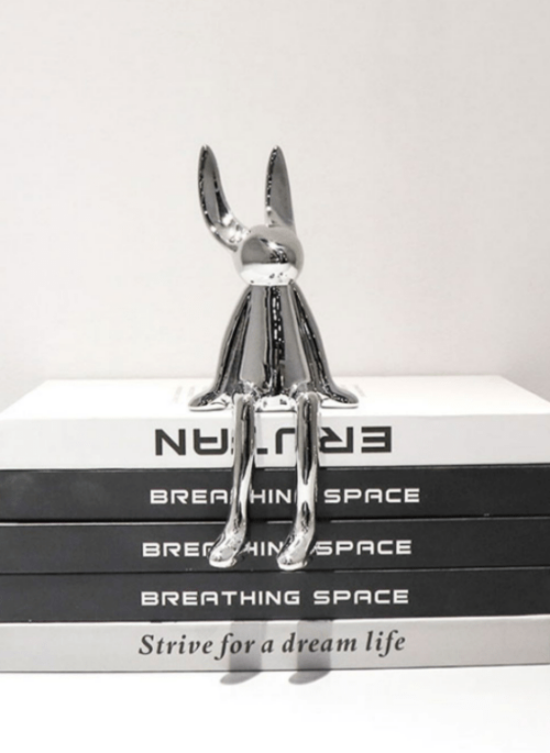 Sitting Bunny Resin Decor