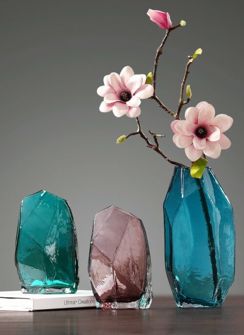 Stone-Shaped Glass Vase