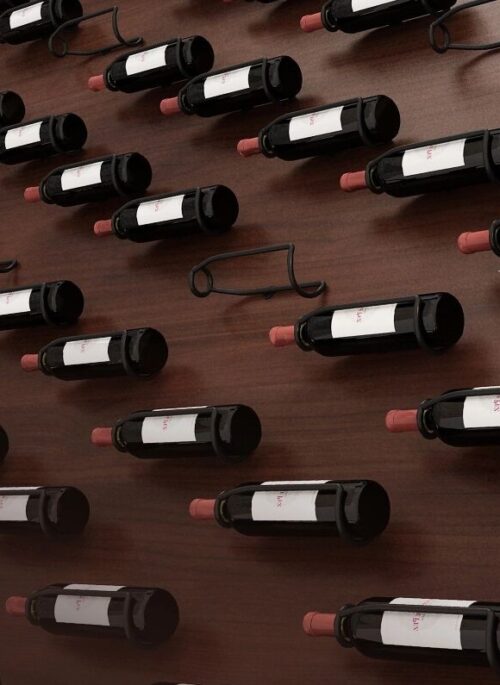 Wall Mounted Wrought Iron Wine Rack
