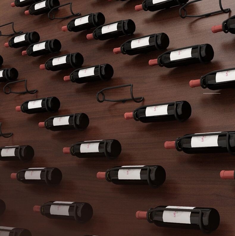 Wall Mounted Wrought Iron Wine Rack