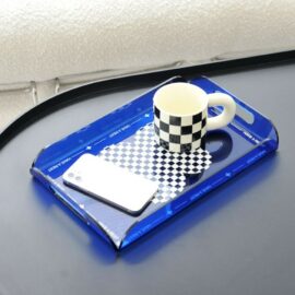 Blue Acrylic Tray with Handle