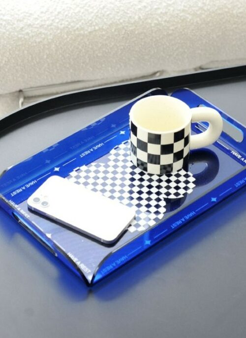 Blue Acrylic Tray with Handle