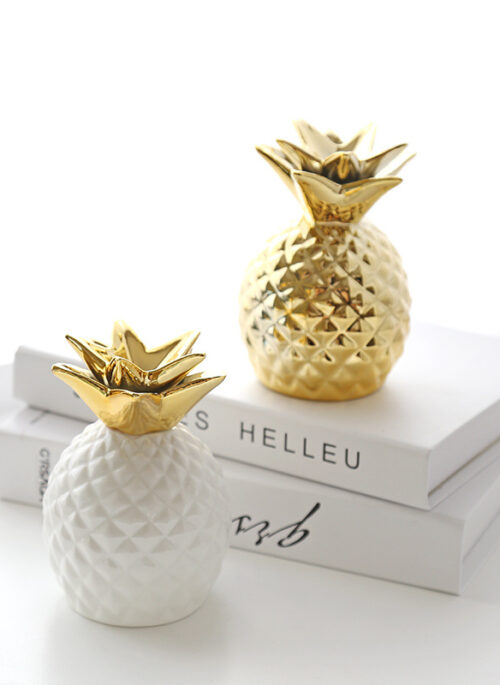Ceramic Golden Pineapple Piggy Banks