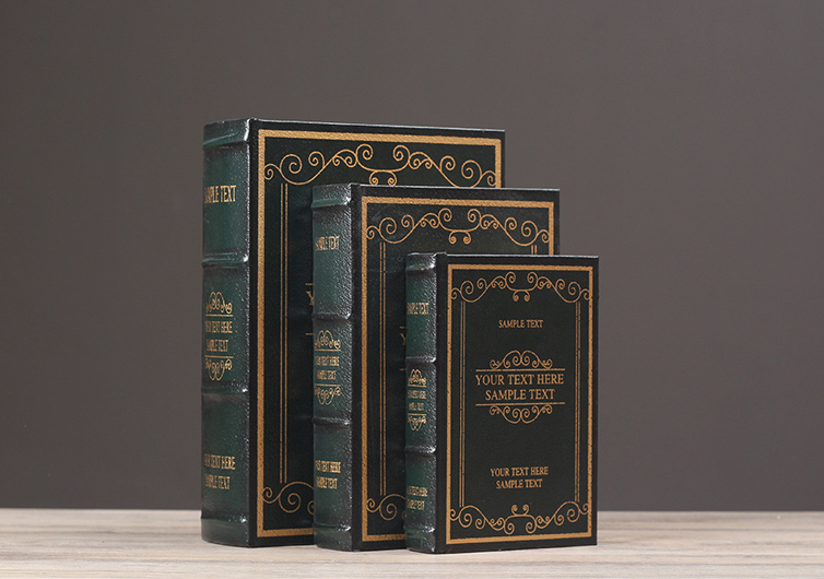 Decorative Antique Book Storage Box Set