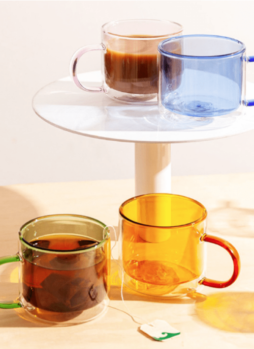 Double Walled Neon Glass Mugs