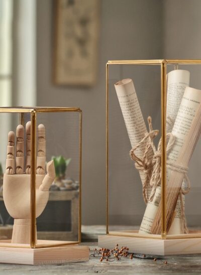 Glass-enclosed Decorative Figures