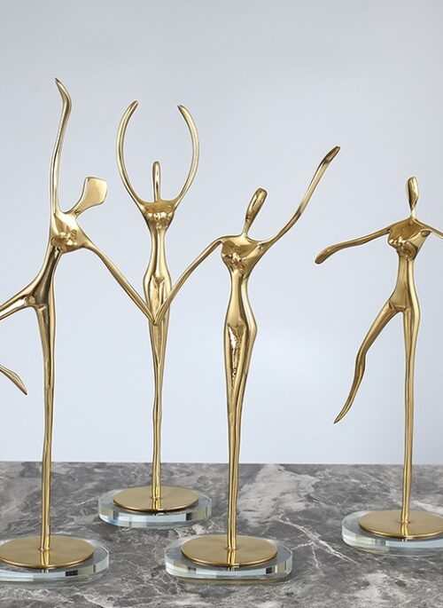 Gold Ballet Dancer Figurine