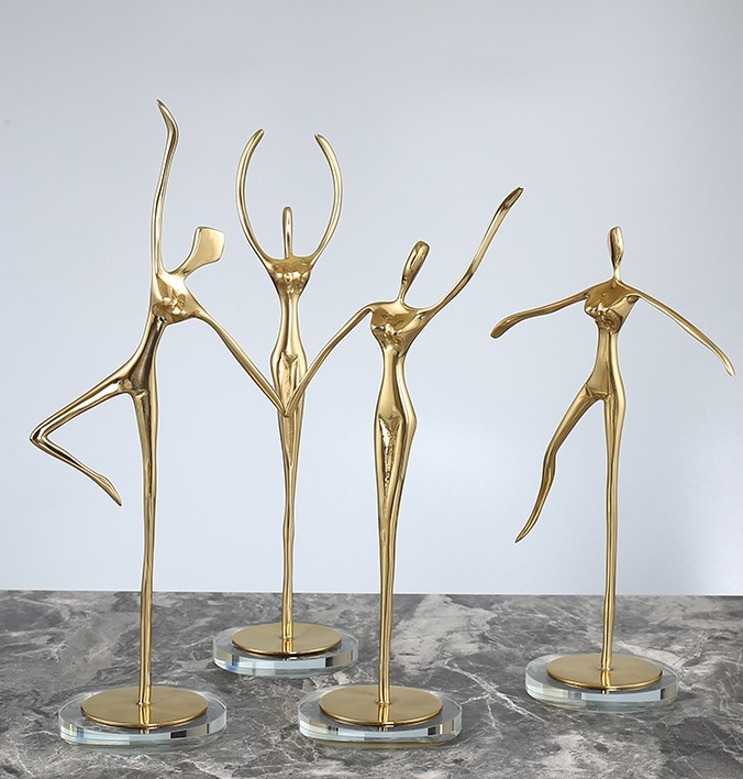Gold Ballet Dancer Figurine