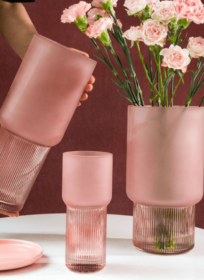 Pink Cylindrical Vase