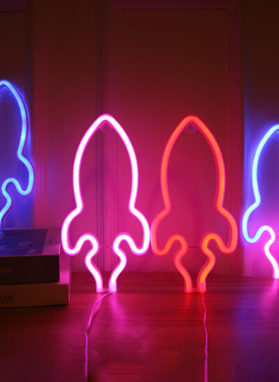 Rocket Wall Hanging LED Neon Light