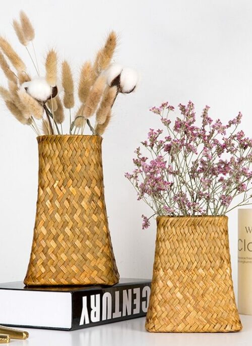 Small Woven Dried Flowers Basket
