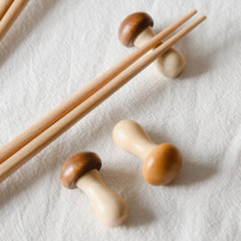 Wooden Mushroom-Shaped Chopstick Rest