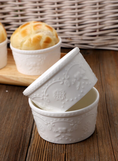 Baroque White Porcelain Bowl