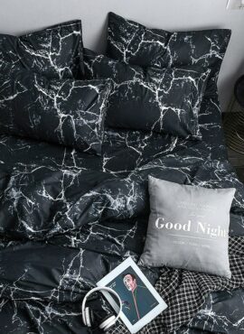 Black Marble Bed Linen Set of Four
