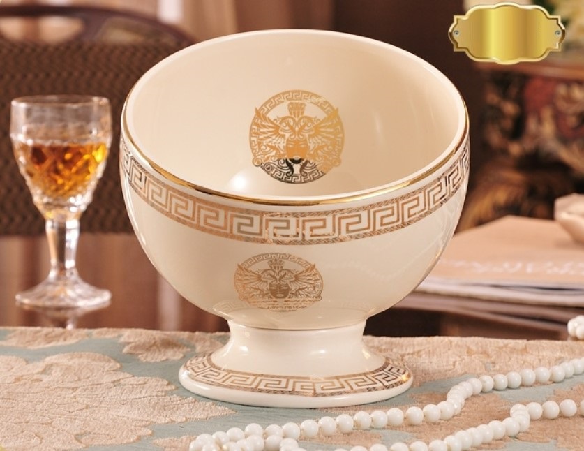 Half Sphere Ceramic Catchall Bowl with Base