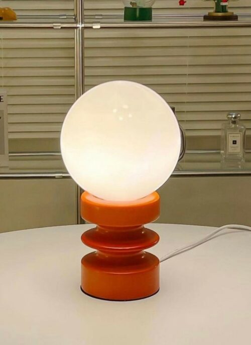 Retro Orange Hierarchal Circles Lamp
