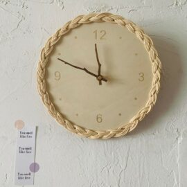Wooden Clock with Braided Detail Frame
